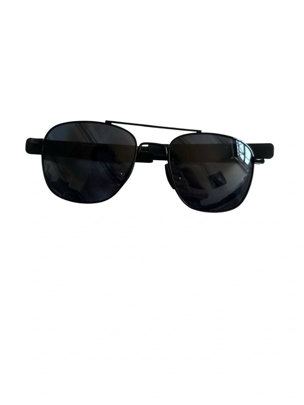 Sun Buddies Giorgio Black Double Bridge Sunglasses 80s Style Metal Unisex